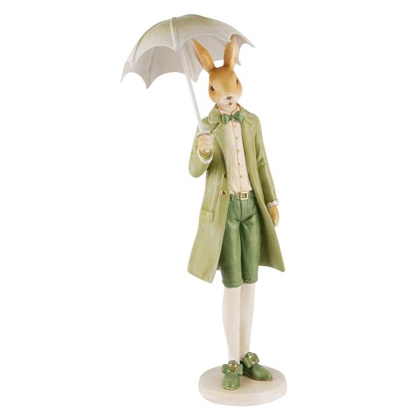 bunny-w-umbrella-statueta