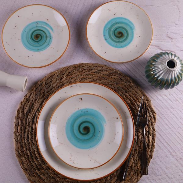 set-de-7-farfurii-kar7glx72-alb-multicolor-portelan