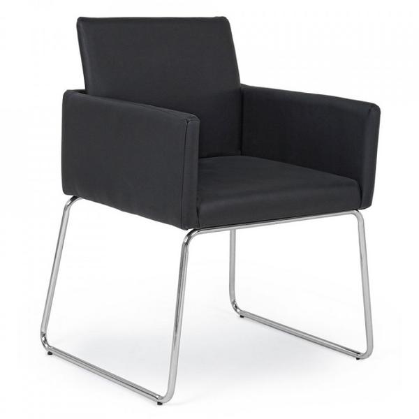 scaun-dining-negru-argintiu-din-piele-si-otel-sixty-bizzotto